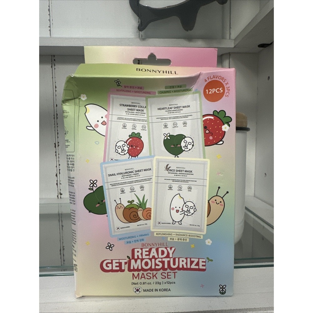 [US Seller] BONNYHILL (K-Beauty) - Ready Get Moisturize Mask Set (12 Sheets)